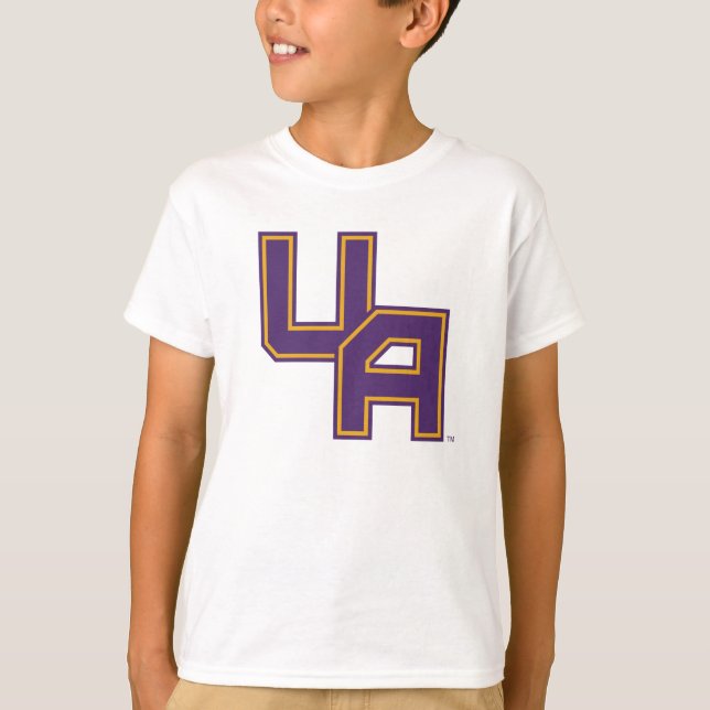 Camiseta Logotipo de Iniciais da Universidade de Albany (Frente)