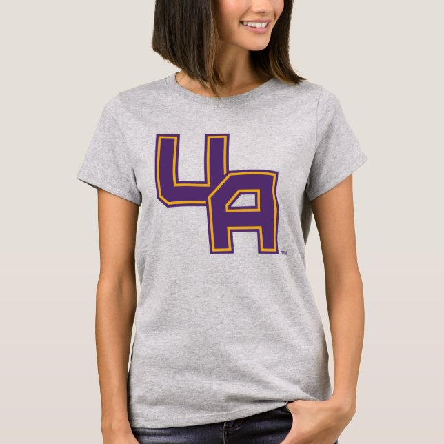 Camiseta Logotipo de Iniciais da Universidade de Albany (Frente)