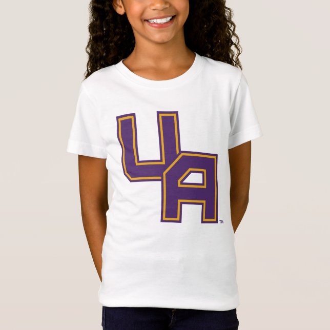 Camiseta Logotipo de Iniciais da Universidade de Albany (Frente)