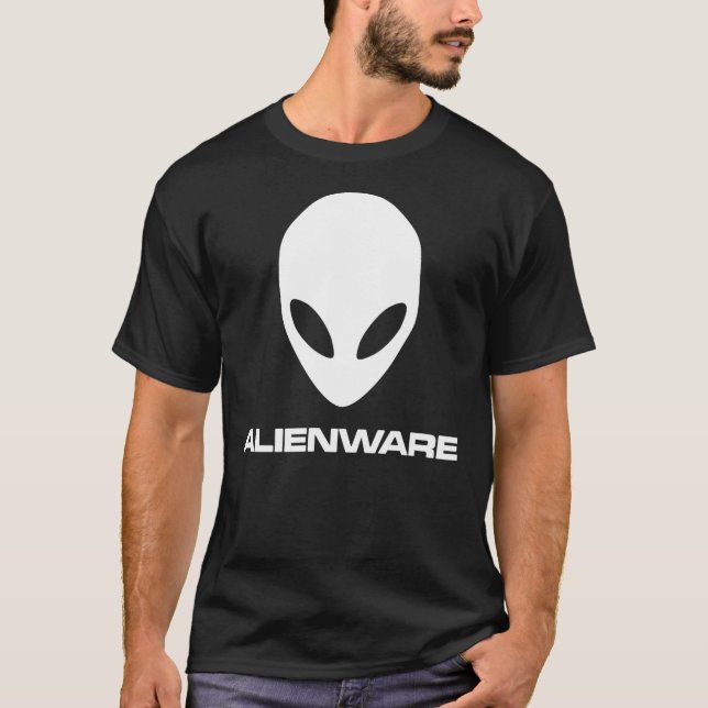 Camiseta Logotipo de jogos Dell Alienware White Essential T (Frente)
