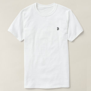 Camiseta Logotipo de Linha de Arte Bitcoin (Preto ₿)