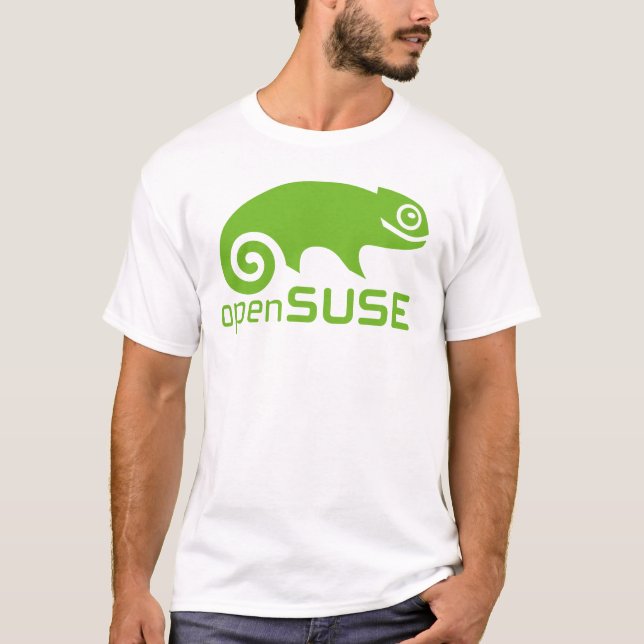 Camiseta logotipo de Linux do openSuzie (Frente)
