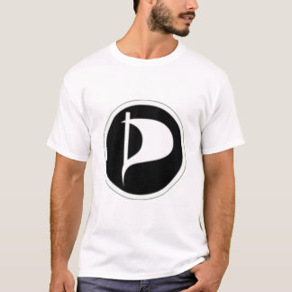 Camiseta Logotipo de luxe do partido do pirata (veja a