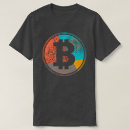 Camiseta Logotipo de Meio-Tom do Pop Bitcurrency