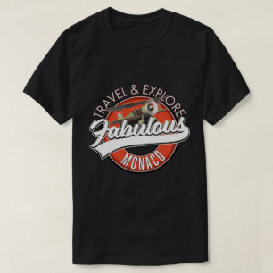 Camiseta logotipo de Mônaco fabuloso para viajar explorar