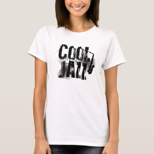 Camiseta logotipo de música cool jazz