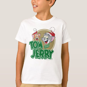 Camiseta Logotipo de Natal de Tom e Jerry