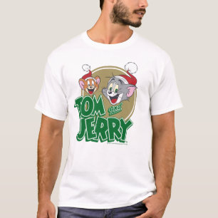 Camiseta Logotipo de Natal de Tom e Jerry