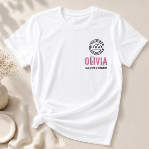 Camiseta Logotipo de Negócios de Nome de Funcionário de Lin
