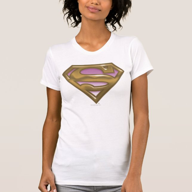 Camiseta Logotipo de Ouro da Supergirl (Frente)