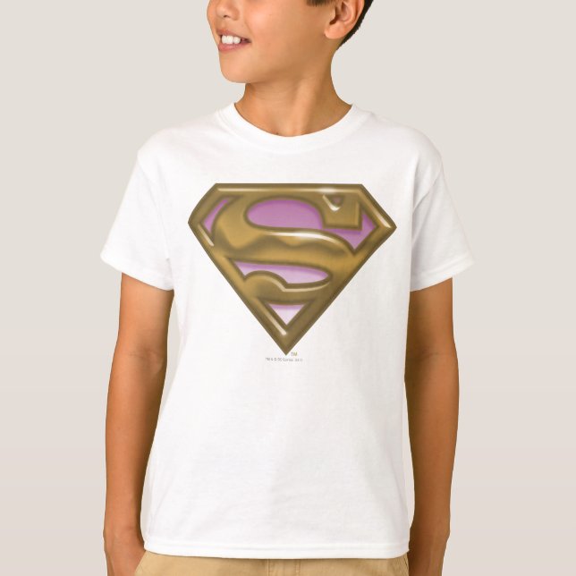 Camiseta Logotipo de Ouro da Supergirl (Frente)