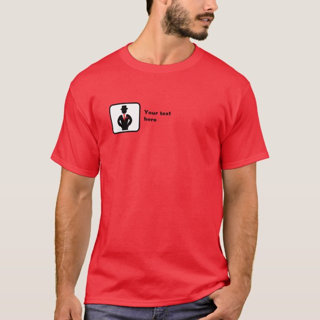 Camiseta Logotipo de Padrinho de Casamento -- Personalizáve (Frente)