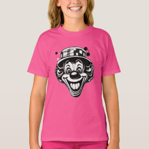 Camiseta Logotipo de Palhaço Engraçado – Gorro Invertido e