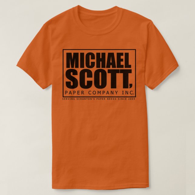 Camiseta Logotipo de papel do Office Michael Scott (Frente do Design)