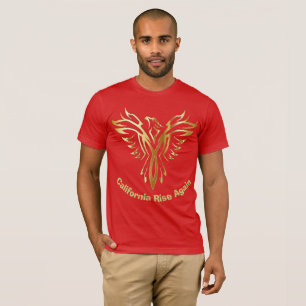Camiseta logotipo de pássaro de ouro phoenix Califórnia Res