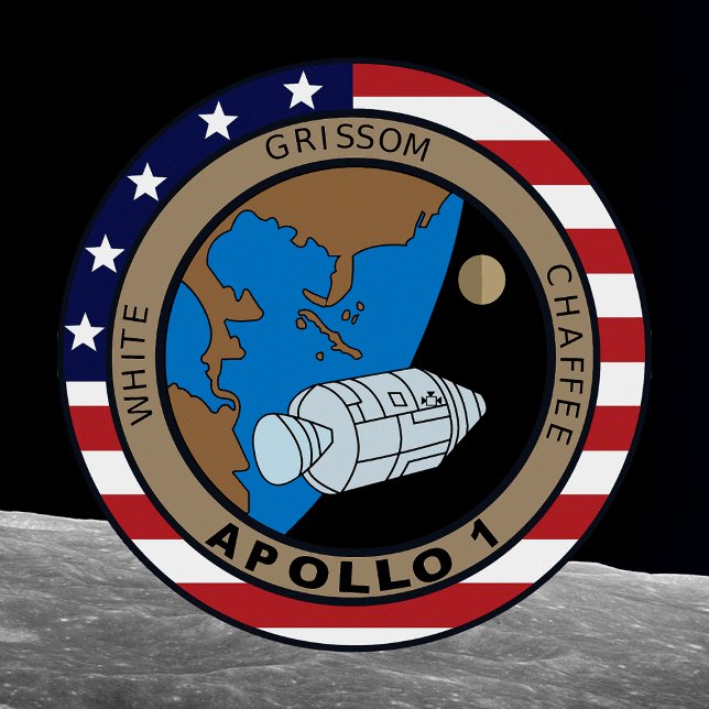 Camiseta Logotipo de Patch de Missão Apollo 1 (Criador carregado)