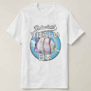 Camiseta logotipo de peixe anjo Fabuloso Japão