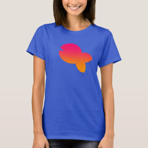 Camiseta Logotipo de peixe azul