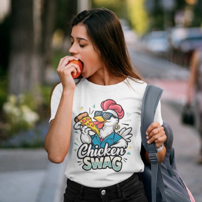 Camiseta Logotipo de Pizza-Pecking para Aves de Capoeira (Criador carregado)