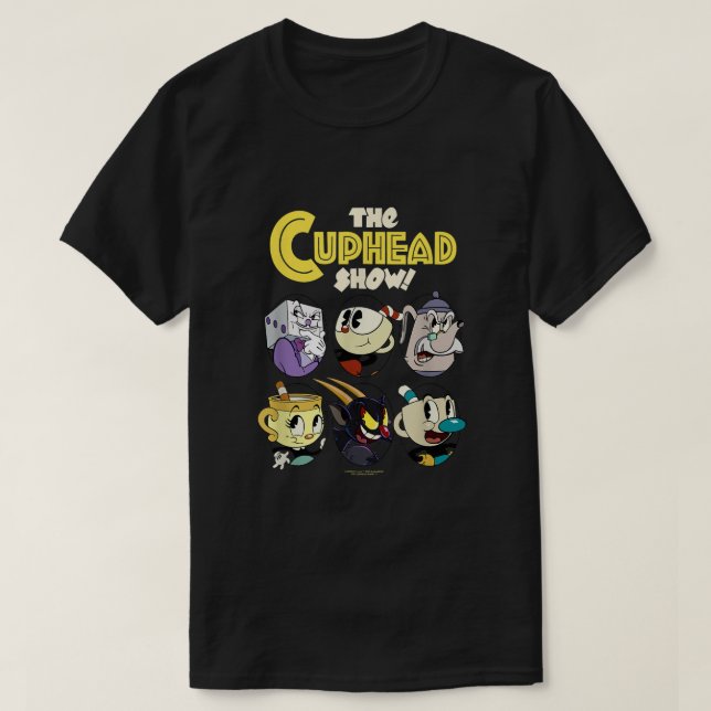Camiseta Logotipo de Poster do grupo Cuphead Show (Frente do Design)