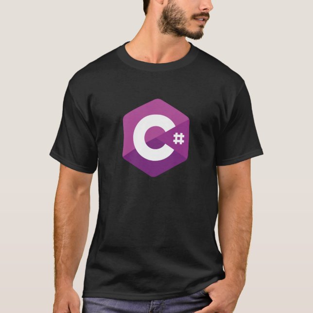 Camiseta Logotipo de programação C Sharp C# (Frente)