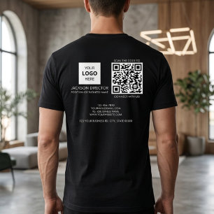 Camiseta Logotipo de QR Code Personalizado para Empresas