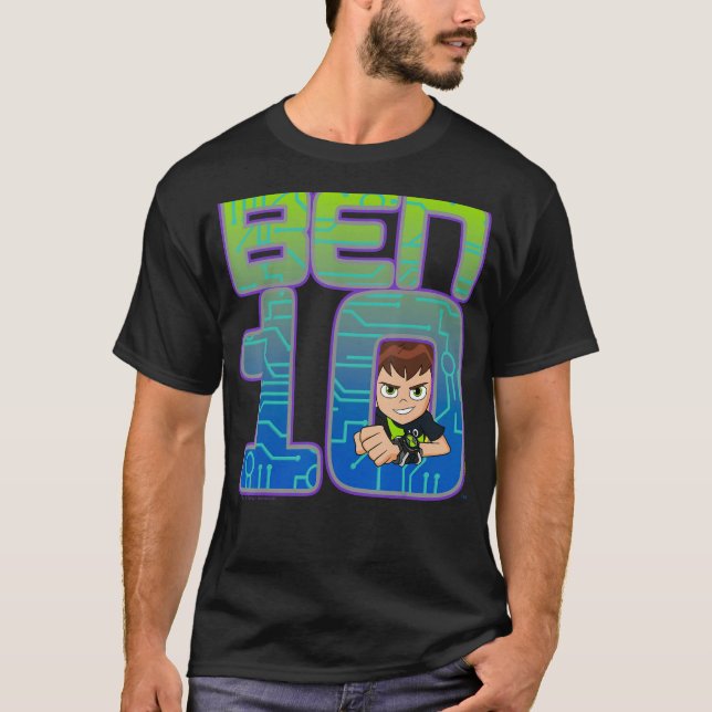 Camiseta Logotipo de Retrato Simples CN Ben 10 (Frente)