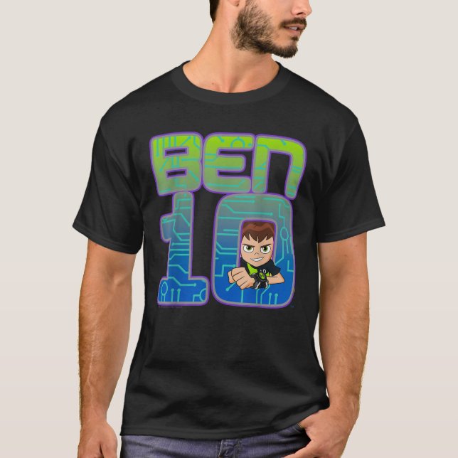 Camiseta Logotipo de Retrato Simples CN Ben 10 (Frente)
