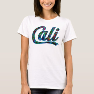 Camiseta Logotipo de Script Cali Bold (Colorful Tie-Dye)