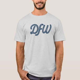 Camiseta Logotipo de script DFW Dallas Fort Wort - Aeroport