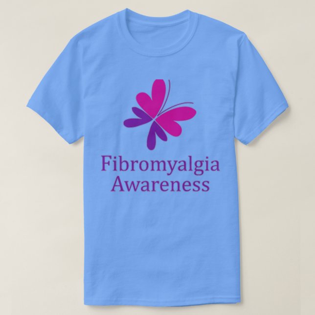 Camiseta Logotipo de Sensibilização por Fibromialgia (Frente do Design)