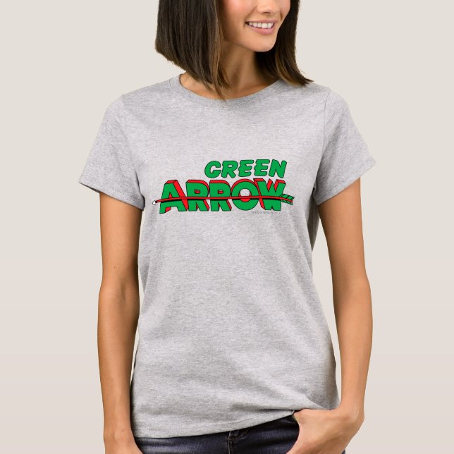 Camiseta Logotipo de seta verde 2 (Frente)