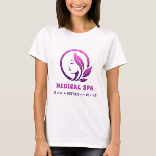 Camiseta 🌸 Logotipo de Spa Médico Clínica de Bem-Estar Est