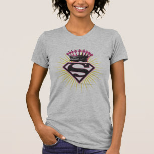 Camiseta Logotipo de Supergirl com coroa