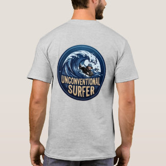 Camiseta Logotipo de Surfista de Tapete Não Convencional