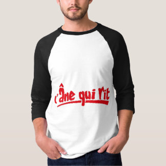 Camiseta Logotipo de texto francês do burro risonho