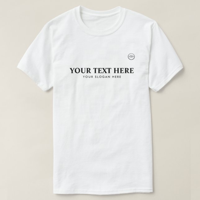 Camiseta Logotipo de texto personalizado Slogan (Frente do Design)