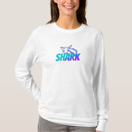 Camiseta Logotipo de Tubarão com Gradiente Feroz | Oceano O