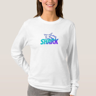 Camiseta Logotipo de Tubarão com Gradiente Feroz | Oceano O