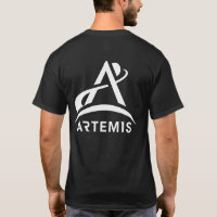 Logotipo de uma cor da NASA Artemis preto