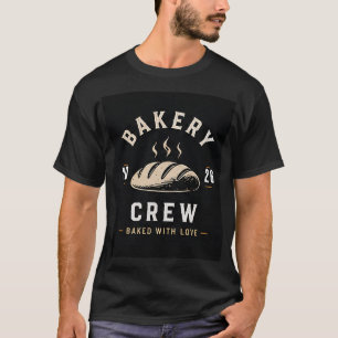 Camiseta 🥖 Logotipo de Uniforme da Equipe da Padaria 🥖