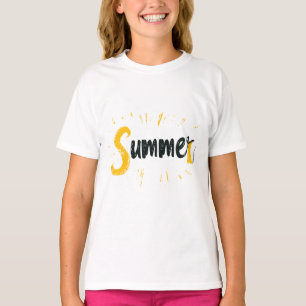 Camiseta Logotipo de verão - Design de texto de verão
