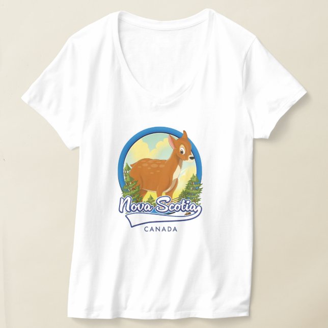 Camiseta logotipo de viagem da Nova Escócia Canadá (Postura )