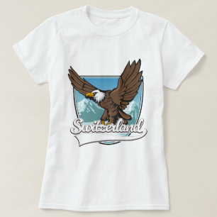 Camiseta Logotipo de Viagem de suiça