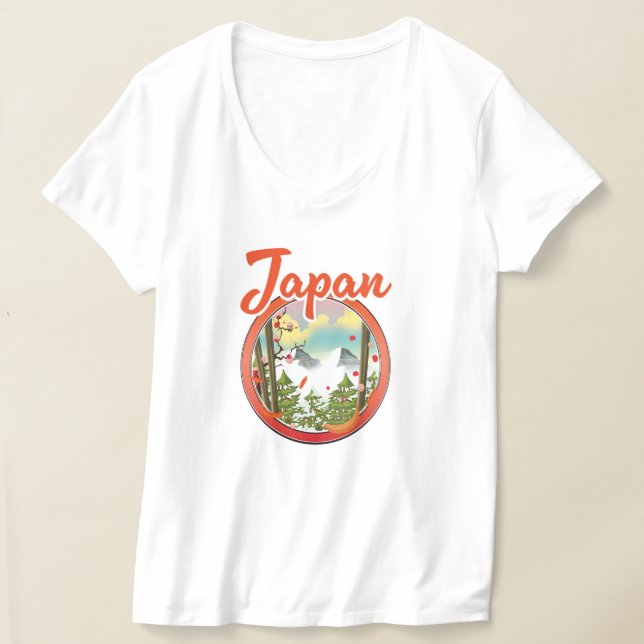 Camiseta logotipo de viagem Japão (Postura )