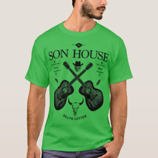 Camiseta Logotipo de Violão Acústico do Son House