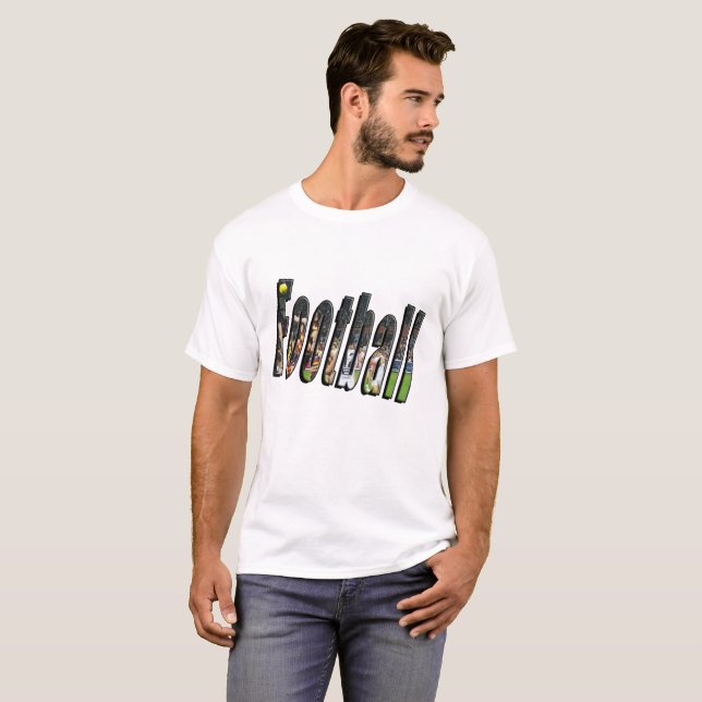Camiseta Logotipo Dimensional De Futebol (Frente Completa)