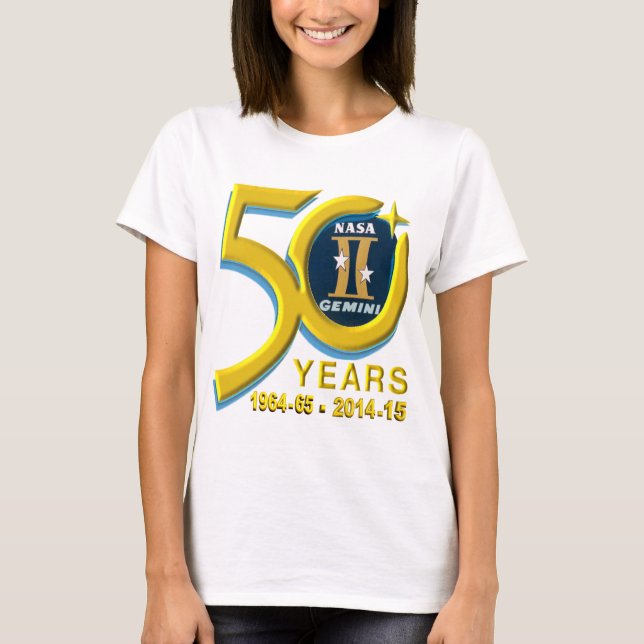 Camiseta Logotipo do aniversário dos Gêmeos 50th (Frente)