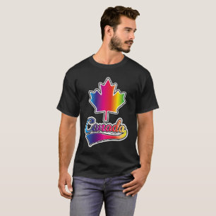 Camiseta Logotipo do arco-íris do Orgulho do Canadá