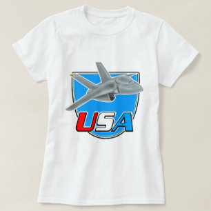 Camiseta logotipo do avião a jato dos EUA